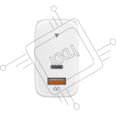 Зарядное устройство Genius PD-65AC, EU, 65W, белый