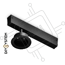 Крепеж трековый для корпуса DIY D85mm 232*83*105 BK черный