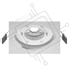Корпус светильника C8061 SWH белый песок 110*110*H40mm Out2mm GX53
