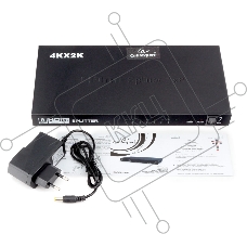 Разветвитель HDMI Cablexpert DSP-8PH4-03, HD19F/8x19F, 1 компьютер => 8 мониторов, Full-HD, 3D, 1.4v, каскадируемый
