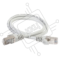 Коммутационный шнур (патч-корд), кат.6A S/FTP, LSZH, 1м, серый | PC01-C6ASL-1M | ITK