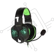 Игровая гарнитура RUSH TAIPAN, динамики 50мм, велюровые амбушюры, вирт.звук 7.1, чер/зел (SBHG-3100)