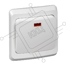 Выключатель 1-кл. СП Этюд 10А IP20 с индик. бел. SchE BC10-005B