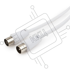 Кабель телевизионный Cablexpert CCV-515-W-3M, Coaxial M/F, белый, 3м