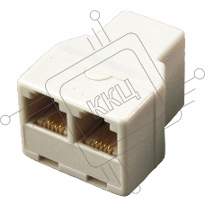 Телефонный двойник Rexant  RJ-14(6P4C) (гнездо - 2 гнезда)