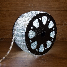 Дюралайт LED, свечение с динамикой (3W) - белый Эконом 24 LED/м , бухта 100м