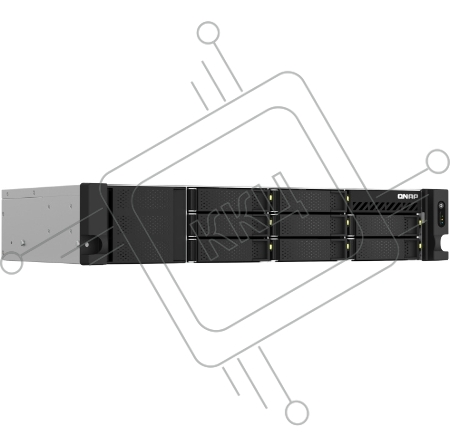 Сетевое хранилище SMB QNAP TS-873AeU-RP-4G NAS 8 HDD trays, 2x 2.5 GbE. 64-bit 4-core AMD V1500B 2,2 GHz, 4 GB. RAM (1*4 GB) up to 32GB (2*16 GB), 2 x M2 2280 (PCIe Gen3 x 1), 2xPSU W/o rail kit RAIL-B02
