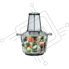 Измельчитель Centek CT-1395 Сталь <600Вт> 2 скорости, стеклянная чаша 2,0л, разборные ножи, 4 лезвия