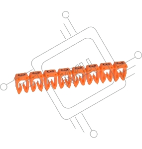Маркер Legrand 038213 CAB 3 - для кабеля 0,5-1,5 мм3 - цифра 3 - оранжевый