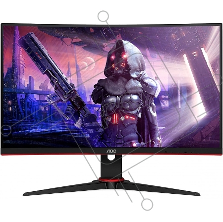 Монитор 23,6'' AOC C24G2AE 1500R Curved 1920x1080 165Гц VA WLED 16:9 1ms VGA 2*HDMI DP 3000:1 80M:1 178/178 250cd Speakers HAS Sviwel Tilt Black/Red