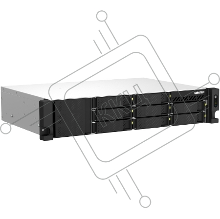 Сетевое хранилище SMB QNAP TS-873AeU-RP-4G NAS 8 HDD trays, 2x 2.5 GbE. 64-bit 4-core AMD V1500B 2,2 GHz, 4 GB. RAM (1*4 GB) up to 32GB (2*16 GB), 2 x M2 2280 (PCIe Gen3 x 1), 2xPSU W/o rail kit RAIL-B02