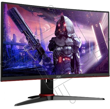 Монитор 23,6'' AOC C24G2AE 1500R Curved 1920x1080 165Гц VA WLED 16:9 1ms VGA 2*HDMI DP 3000:1 80M:1 178/178 250cd Speakers HAS Sviwel Tilt Black/Red