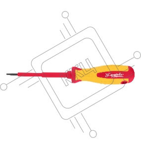 Отвертка Insulated, SL3,0 x 80 мм, CrMo, до 1000 В, двухкомп. рукоятка// Matrix