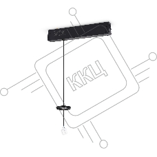 Крепеж трековый подвесной для корпуса DIY D60mm 240*42*25 H1500 BK черный