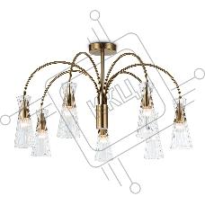 Люстра Ambrella light LH55703/7 BS/CL латунь/прозрачный E14*7 max 40W D745*460