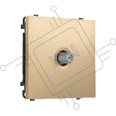 Комплект механизма TV розетки SAT SIGMA Золото Мягкое касание 5-2400MHz 3.5dB QUANT PRO (SP8930, PR215)