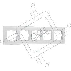 Рамка на 5 постов Senso (белый, стекло soft-touch) W0053101