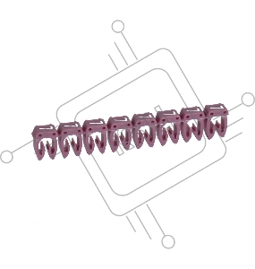 Маркер Legrand 038217 CAB 3 - для кабеля 0,5-1,5 мм3 - цифра 7 - фиолетовый