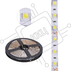 LED-лента 5 м 12 В 5050 6500 К IP23 60 LED/м для БП с клеммами LAMPER
