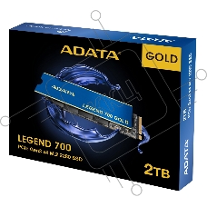 Накопитель SSD ADATA LEGEND 700 GOLD, 2Tb, PCIe 3.0 x4, M.2 2280, NVMe, R/W 2000/1600, с радиатором