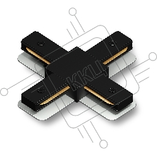 GL7172 BK черный матовый коннектор Х-образный для однофазного шинопровода Standard 220V NEW 105*105*20
