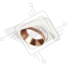 Комплект встраиваемого поворотного светильника Ambrella light XC7658025 SWH/PPG белый песок/золото розовое полированное MR16 GU5.3 (C7658, N7035)