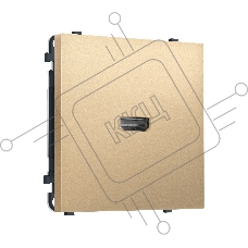 Комплект механизма розетки HDMI 2.1 SIGMA Золото Мягкое касание 30V/900MS 4K-120HZ 8K-60Hz QUANT PRO (SP8940, PR223)