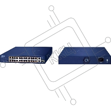 Коммутатор PLANET 24-Port 10/100TX 802.3at PoE + 2-Port 10/100/1000T + 1-Port shared 1000X SFP Unmanaged Gigabit Ethernet Switch