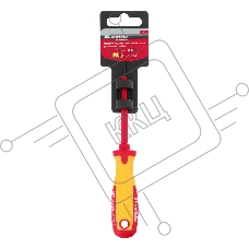 Отвертка Matrix Insulated, SL3,0 x 80 мм, CrMo, до 1000 В, двухкомп. рукоятка