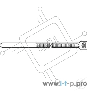 Стяжка нейлоновая Hyperline GT-300IC неоткрывающаяся, безгалогенная (halogen free), 300x3.6мм, (100 шт)