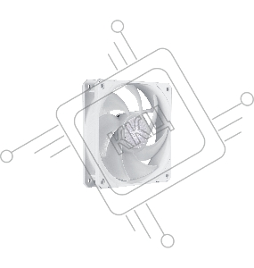 Кулер для корпуса 1 Ватт Cooler Master Case Cooler SickleFlow 120 ARGB 3 in 1 White Edition, 4pin