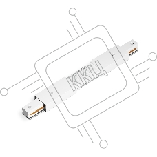 GL7175 WH белый коннектор гибкий для однофазного шинопровода Standard 220V NEW 285*35*20