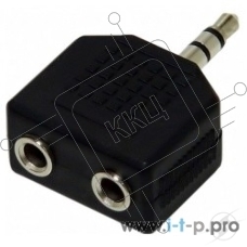 Переходник разветвитель аудио VCOM 3.5 Jack (M) - 2x3.5 Jack (F), стерео <VAD7847> 