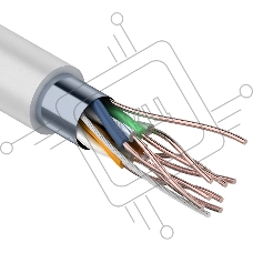 Кабель FTP PROconnect 4PR 24AWG, CCA, CAT5e, PVC, серый, бухта 50 м