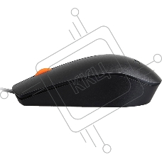 Мышь проводная Lenovo 300 черный, 1600 dpi, USB, кнопки - 3