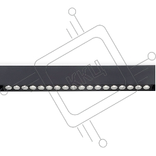 Светильник трековый светодиодный GL4033 BK черный IP20 30W 4200K 48V 24° 550*22*45
