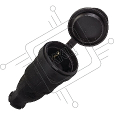 Розетка переносная 16А 230В 2P+PE с защ. крышкой IP44 каучук EKF RPS-012-16-230-44