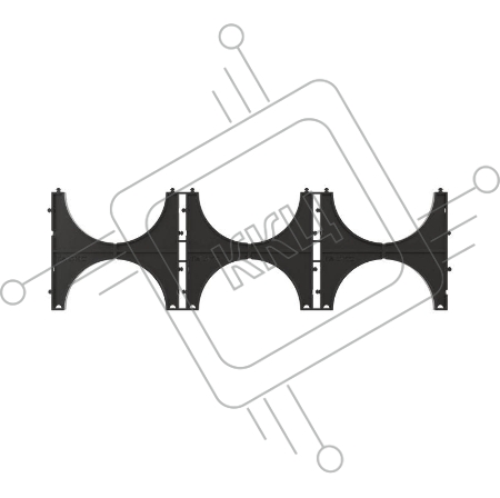 Кластер тройной для двустен. труб d110 DKC 025113