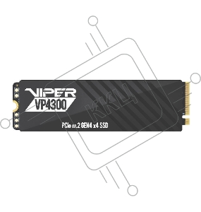 Накопитель SSD Patriot Viper VP4300 2TB, M.2 2280, VP4300-2TBM28H, PCIe 4x4, NVMe, TLC, 7400/6800, 2 heatshields, RET