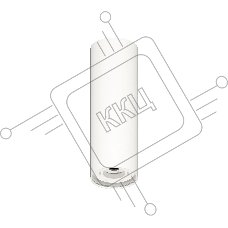 Корпус светильника C8191 SWH белый песок D85*H260mm GX53