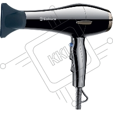 Фен Sakura SA-4038BK Professional 2400Вт 4 темп.режима 2 скор. 2 конц.