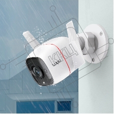 Видеокамера IP TP-Link Tapo C310 White 3MP indoor & outdoor IP camera, 30m Night Vision, IP66 dust & waterproof, Motion Detection and Notification, 2-way Audio, supports Micro SD card storage, easy setup with APP