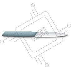 Нож кухонный Victorinox Swiss Modern (6.9006.10W21) стальной разделочный лезв.100мм серрейт. заточка серый Нож кухонный Victorinox Swiss Modern (6.9006.10W21) стальной разделочный лезв.100мм серрейт. заточка серый