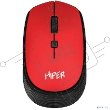 Мышь беспроводная HIPER HOMW-082 красный, 1600 dpi, радиоканал, USB, кнопки - 4