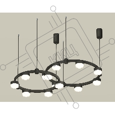Светильник Ambrella light XR92091006/13 SBK/FR/CL черный песок/белый матовый/прозрачный GX53 (A9209, C9238, C9232, N8399)