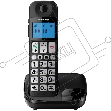 Телефон беспроводной (DECT) Panasonic KX-TGE110RUB черный АОН