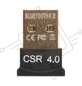 Адаптер  Bluetooth Gembird, BTD-MINI5, ультратонкий корпус,  v.4.0, 50 метров, до 24 Мбит/сек, USB