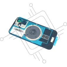 Задняя крышка (стекло) для iPhone 16 (A3287) в сборе со стеклом камеры голубая
