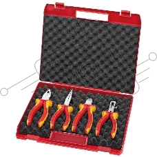 Набор инструментов Knipex KN-002015 4 предмета диэлектр.покр. (жесткий кейс)