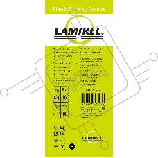 Пружины для переплета пластиковые Fellowes Lamirel LA-7867701 16мм черный 100 шт
